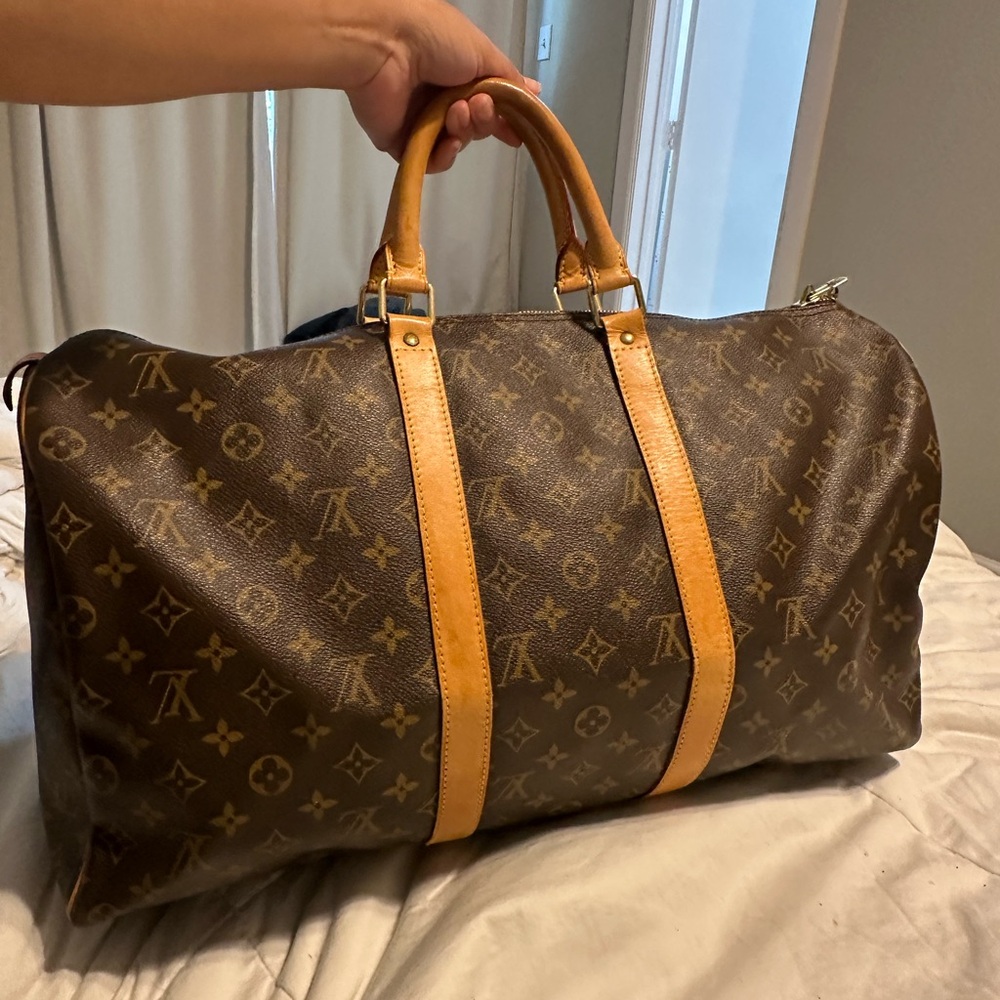 Luxury Brown Monogram Duffel Bag